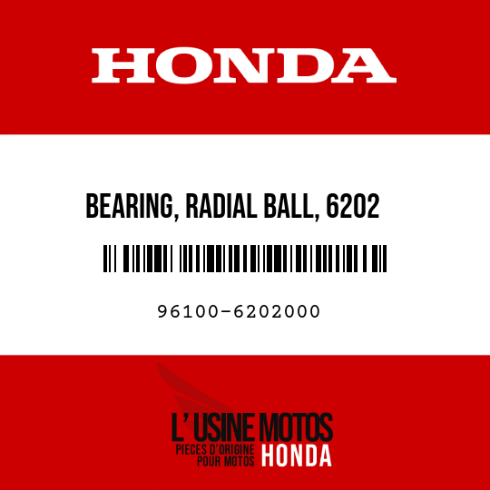image de 96100-6202000 BEARING, RADIAL BALL, 6202