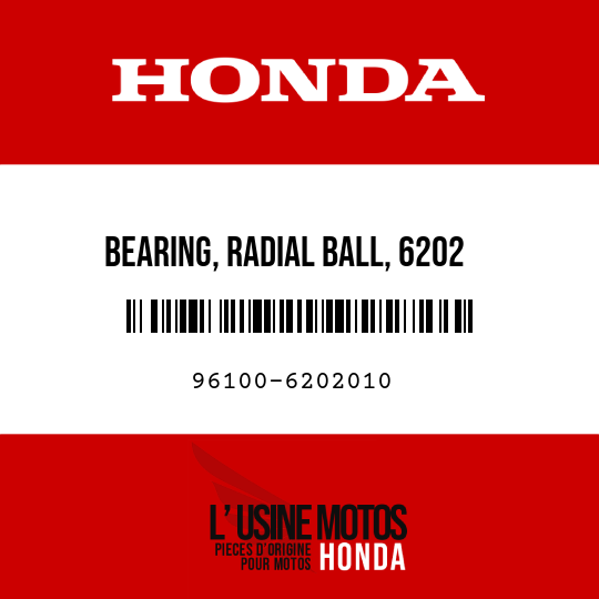 image de 96100-6202010 BEARING, RADIAL BALL, 6202