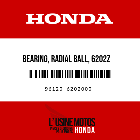 image de 96120-6202000 BEARING, RADIAL BALL, 6202Z