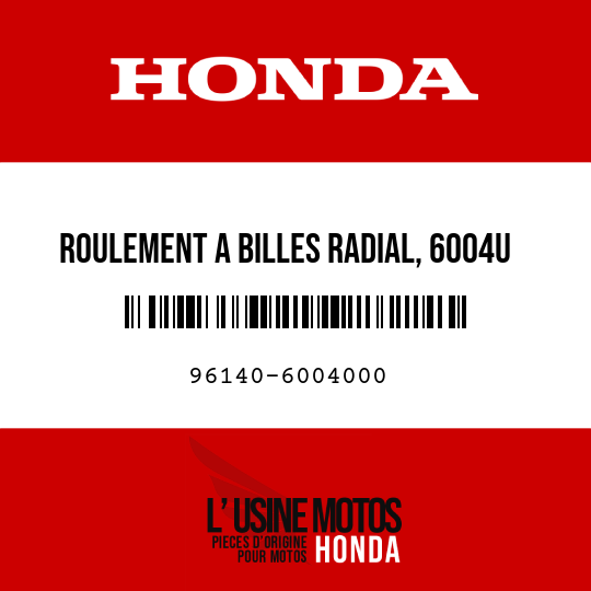 image de 96140-6004000 ROULEMENT A BILLES RADIAL, 6004U