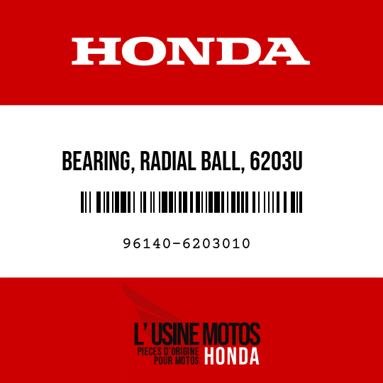 image de 96140-6203010 BEARING, RADIAL BALL, 6203U