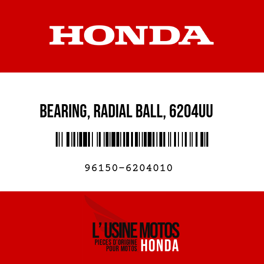 image de 96150-6204010 BEARING, RADIAL BALL, 6204UU