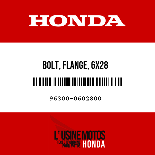 image de 96300-0602800 BOLT, FLANGE, 6X28