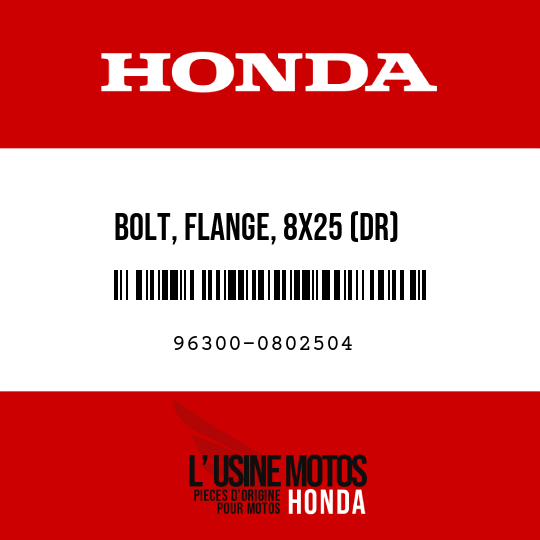 image de 96300-0802504 BOLT, FLANGE, 8X25 (DR)