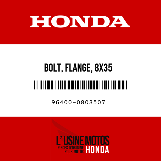 image de 96400-0803507 BOLT, FLANGE, 8X35