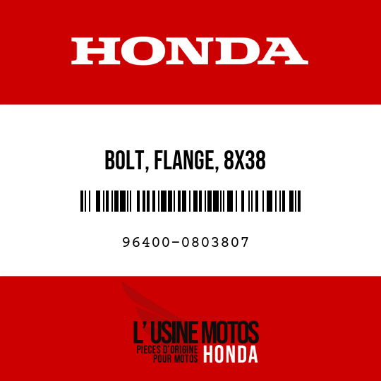image de 96400-0803807 BOLT, FLANGE, 8X38