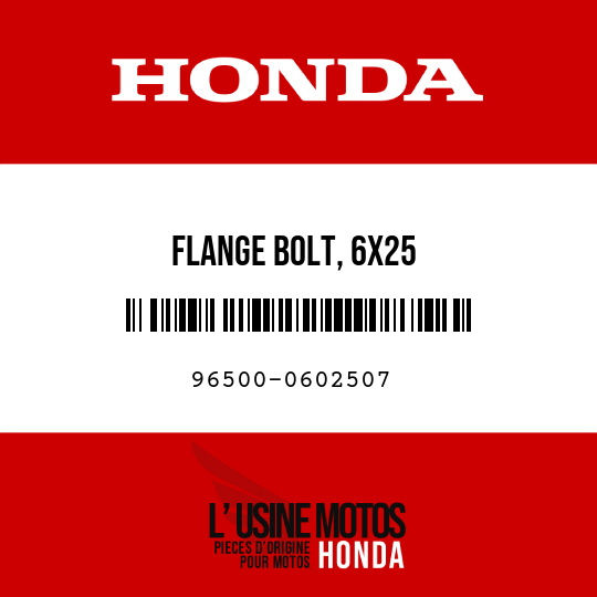 image de 96500-0602507 FLANGE BOLT, 6X25