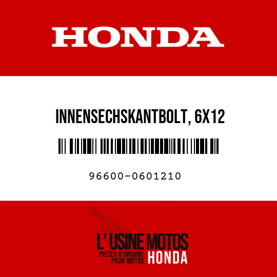image de 96600-0601210 INNENSECHSKANTBOLT, 6X12