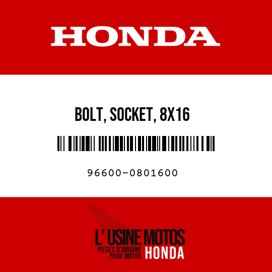 image de 96600-0801600 BOLT, SOCKET, 8X16