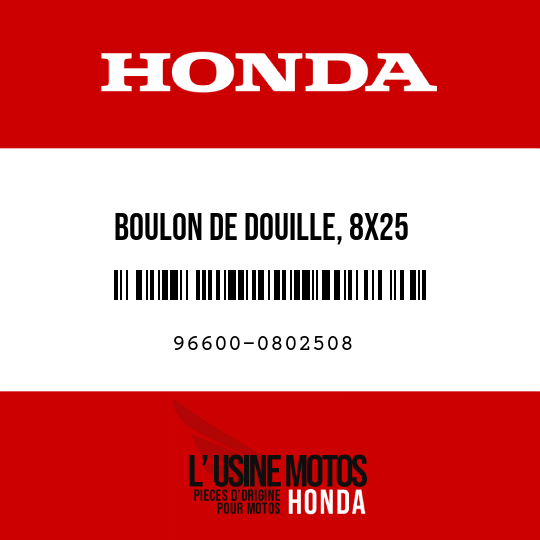 image de 96600-0802508 BOULON DE DOUILLE, 8X25