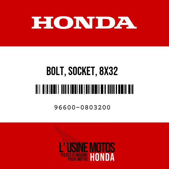 image de 96600-0803200 BOLT, SOCKET, 8X32