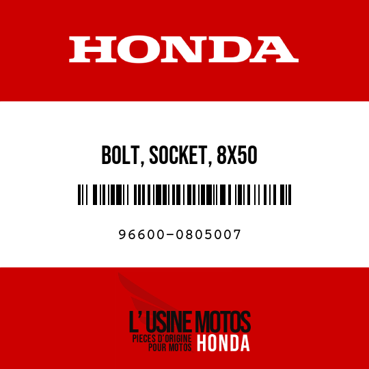 image de 96600-0805007 BOLT, SOCKET, 8X50