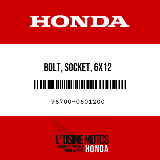 image de 96700-0601200 BOLT, SOCKET, 6X12