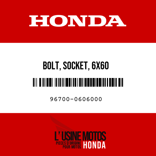 image de 96700-0606000 BOLT, SOCKET, 6X60
