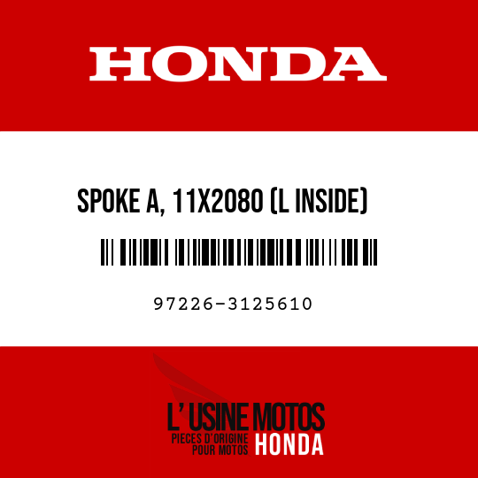 image de 97226-3125610 SPOKE A, 11X2080 (L INSIDE)