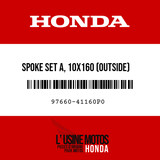 image de 97660-41160P0 SPOKE SET A, 10X160 (OUTSIDE)