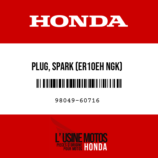 image de 98049-60716 PLUG, SPARK (ER10EH NGK)