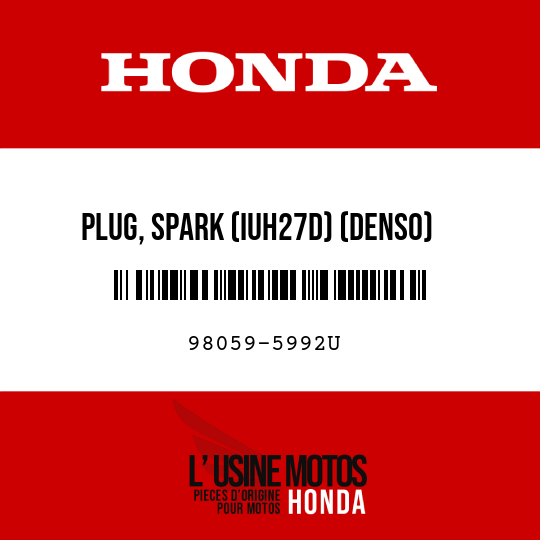 image de 98059-5992U PLUG, SPARK (IUH27D) (DENSO)