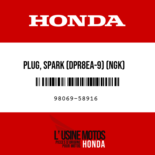 image de 98069-58916 PLUG, SPARK (DPR8EA-9) (NGK)