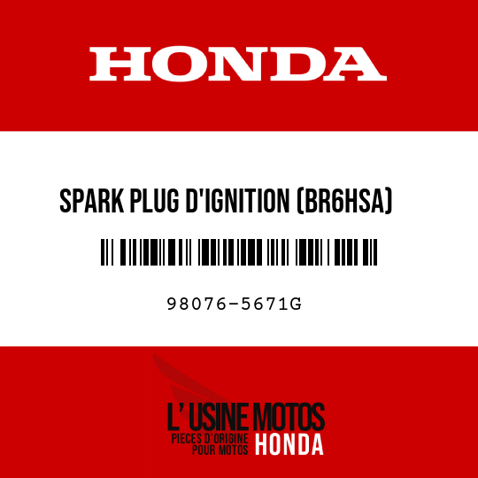 image de 98076-5671G SPARK PLUG D'IGNITION (BR6HSA) (NGK)