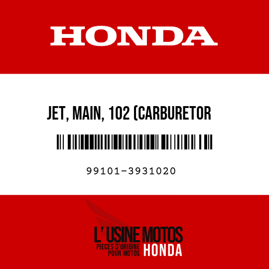 image de 99101-3931020 JET, MAIN, 102 (CARBURETOR NO1&amp4)