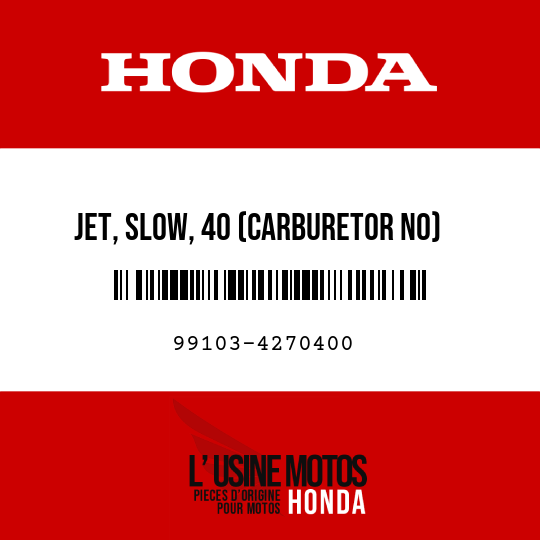image de 99103-4270400 JET, SLOW, 40 (CARBURETOR NO)